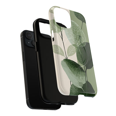Green Tough 2.0 Magsafe Phone Case for iPhone - Sage Leaf Skeletals