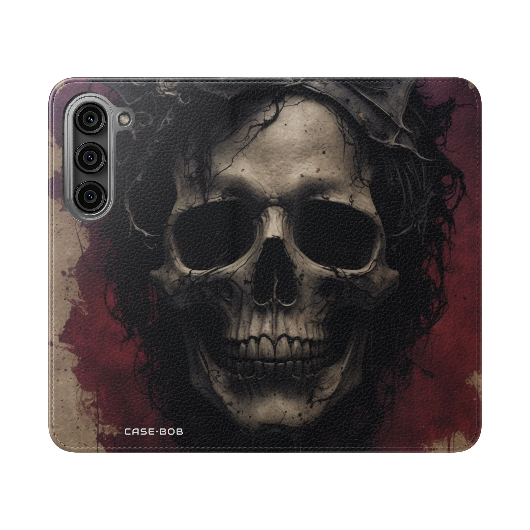 Winged Skull Rose - Samsung S23 Case - Wallet