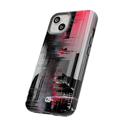 Black Tough Phone Case for iPhone - Crimson Data Leak