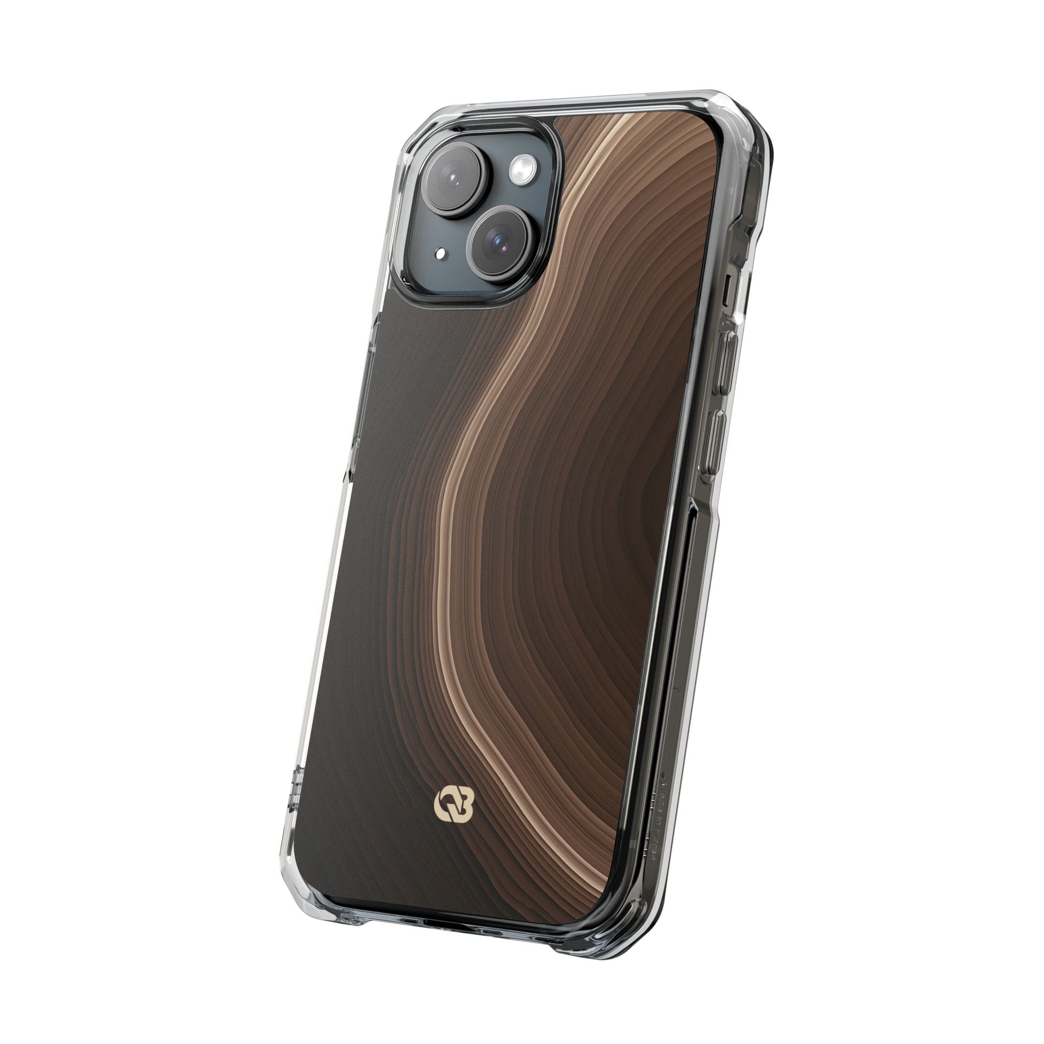Brown Impact MagSafe Phone Case for iPhone - Bronzed Canyon Relief