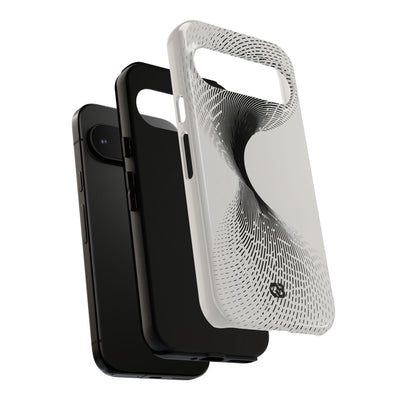 White Tough Phone Case for Google Pixel - Linear Torsion Grid