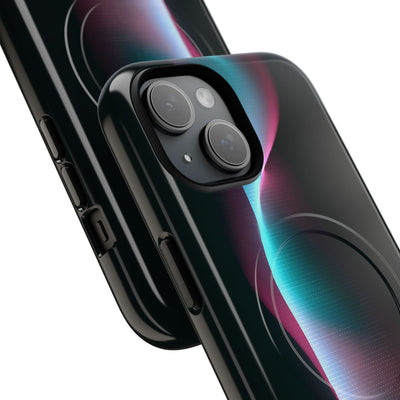 Neon Pixel Flow · Tough 2.0 Magnetic Phone Case for iPhone · Black