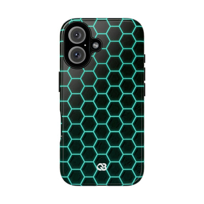 Neon Hex Spectrum · Tough Phone Case for iPhone · Teal