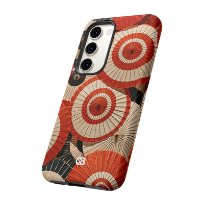 Vermilion Wagasa Motif · Tough Phone Case for Samsung · Red