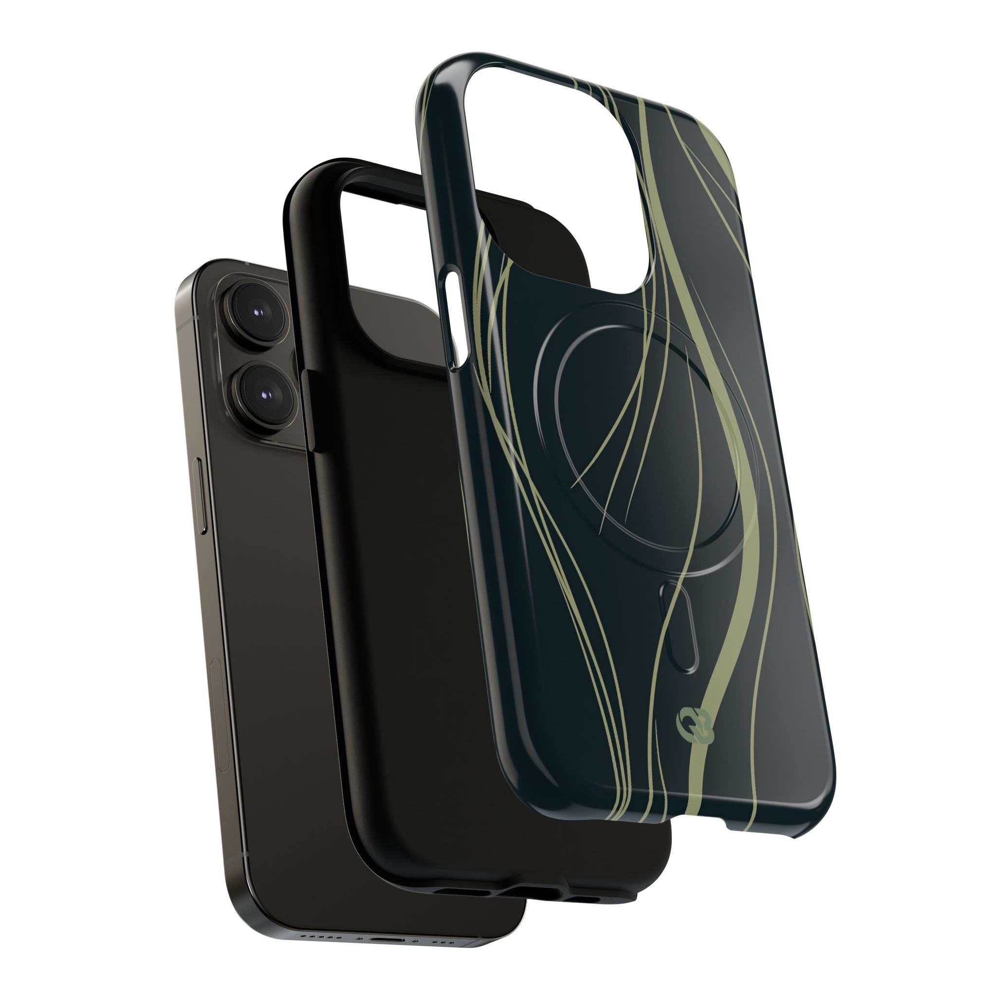 Green Tough 2.0 Magsafe Phone Case for iPhone - Obsidian Sage Flow