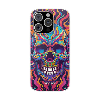 Flaming Skull iPhone 16 Pro Skal - Mjukt