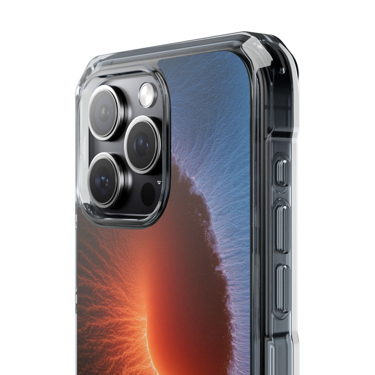Thermal Aura Pulse · Clear Impact Magnetic Phone Case for iPhone · Blue