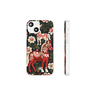 Nordic Dala Meadow · Lite Phone Case for iPhone ·  Red