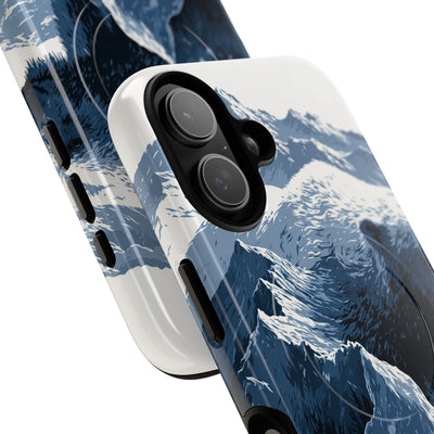 Fjord Summit Bear · Tough 2.0 Magnetic Phone Case for iPhone · Blue