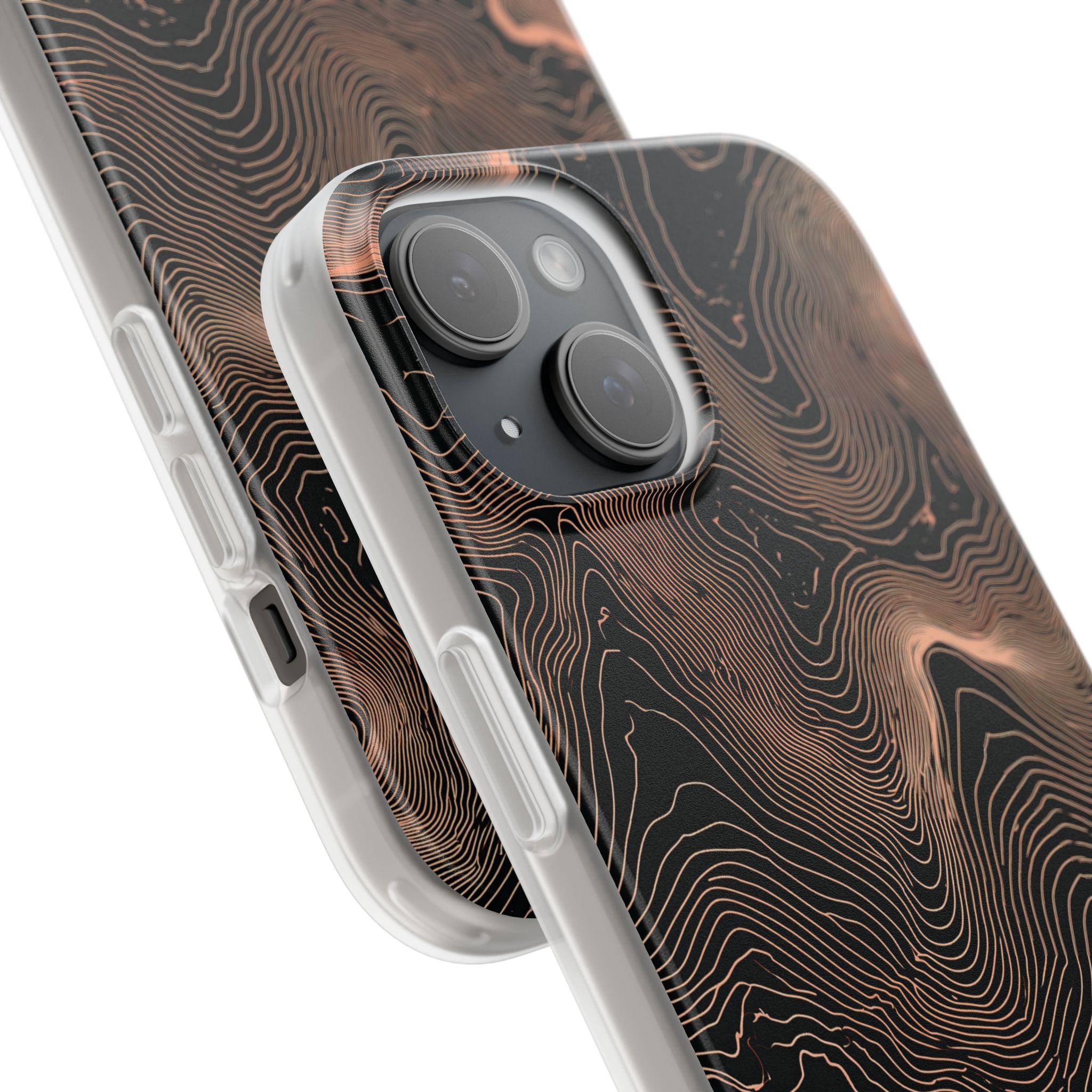 Orange Lite Phone Case for iPhone - Salmon Ridge Topo