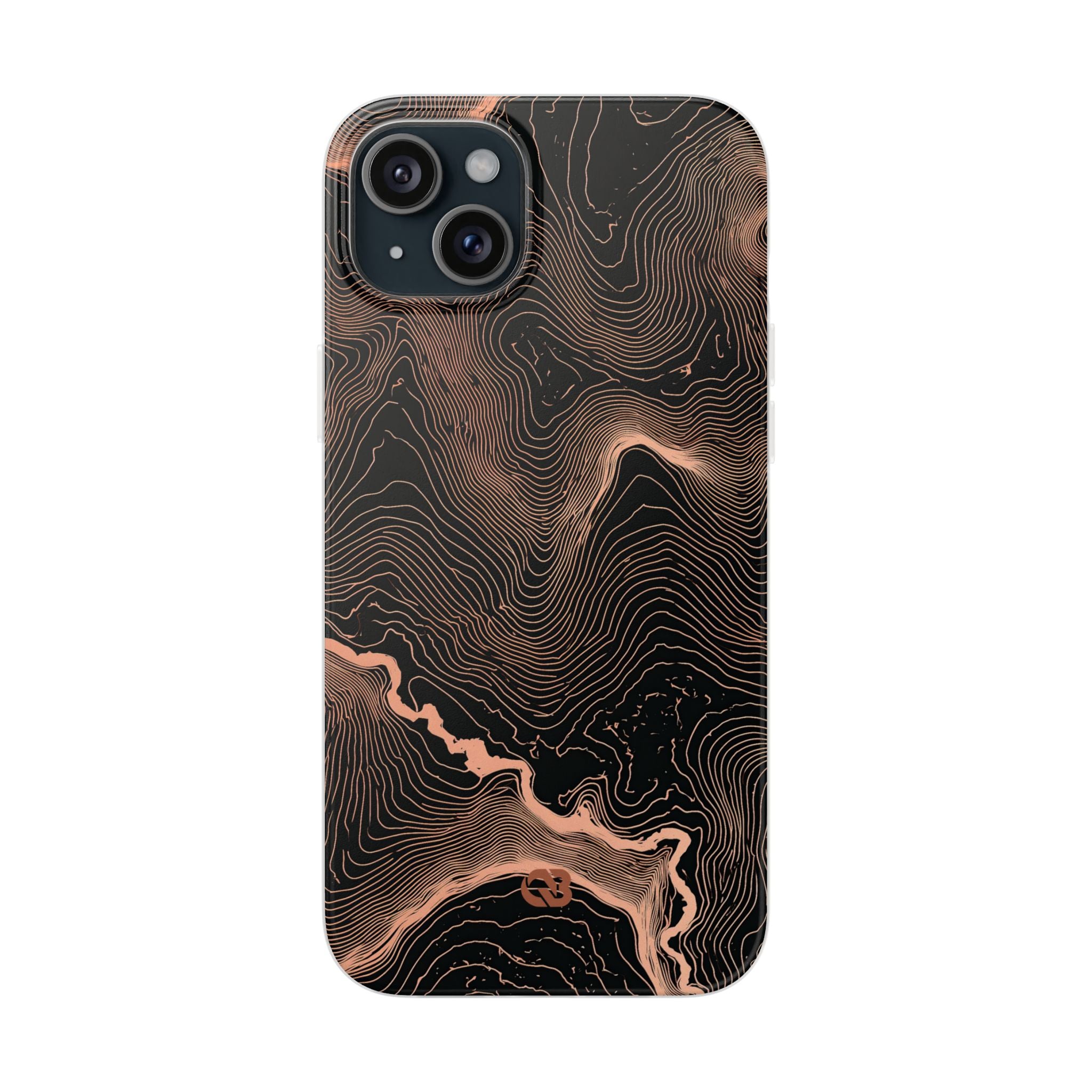 Orange Lite Phone Case for iPhone - Salmon Ridge Topo