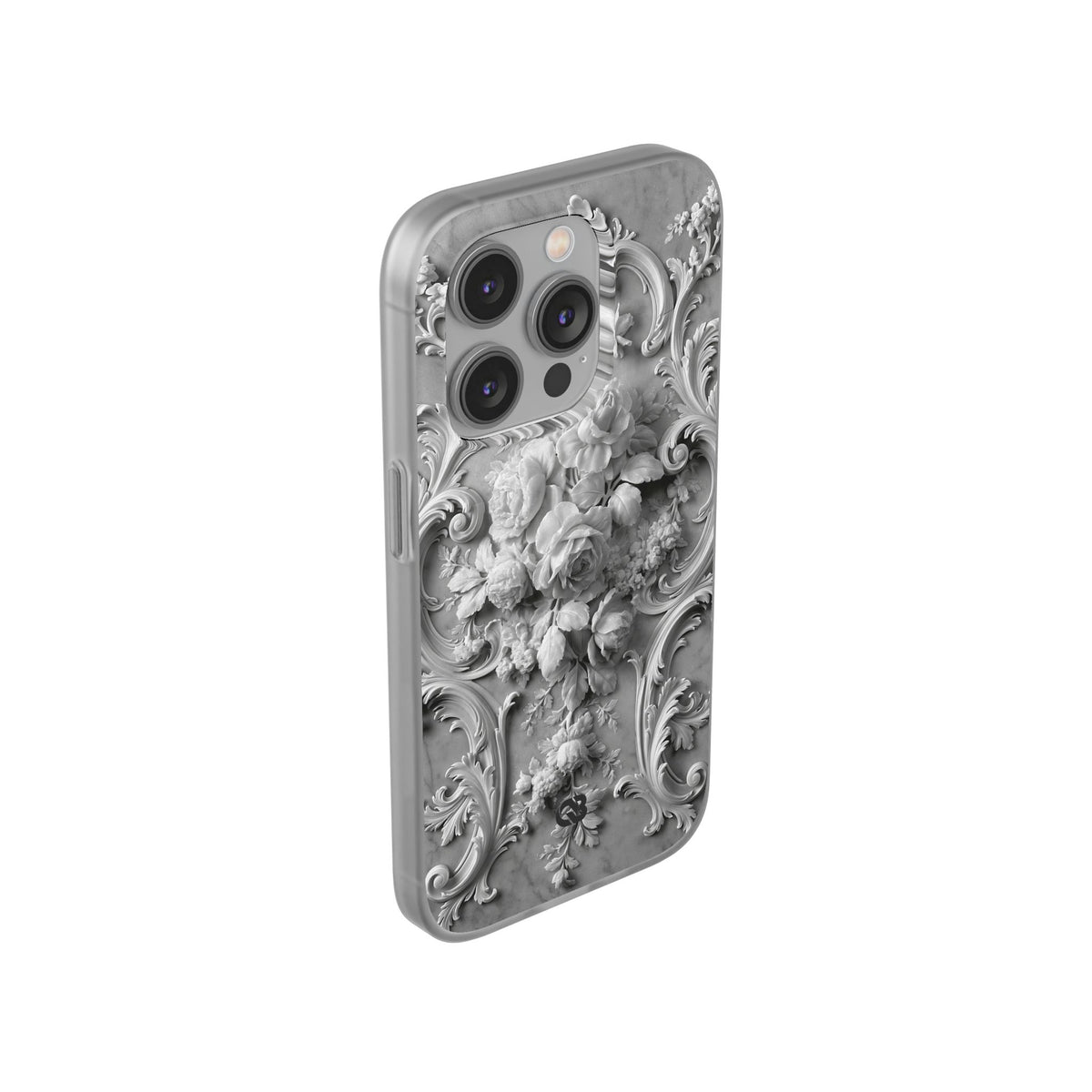 Rococo Marble Rose · Lite Phone Case for iPhone ·  White