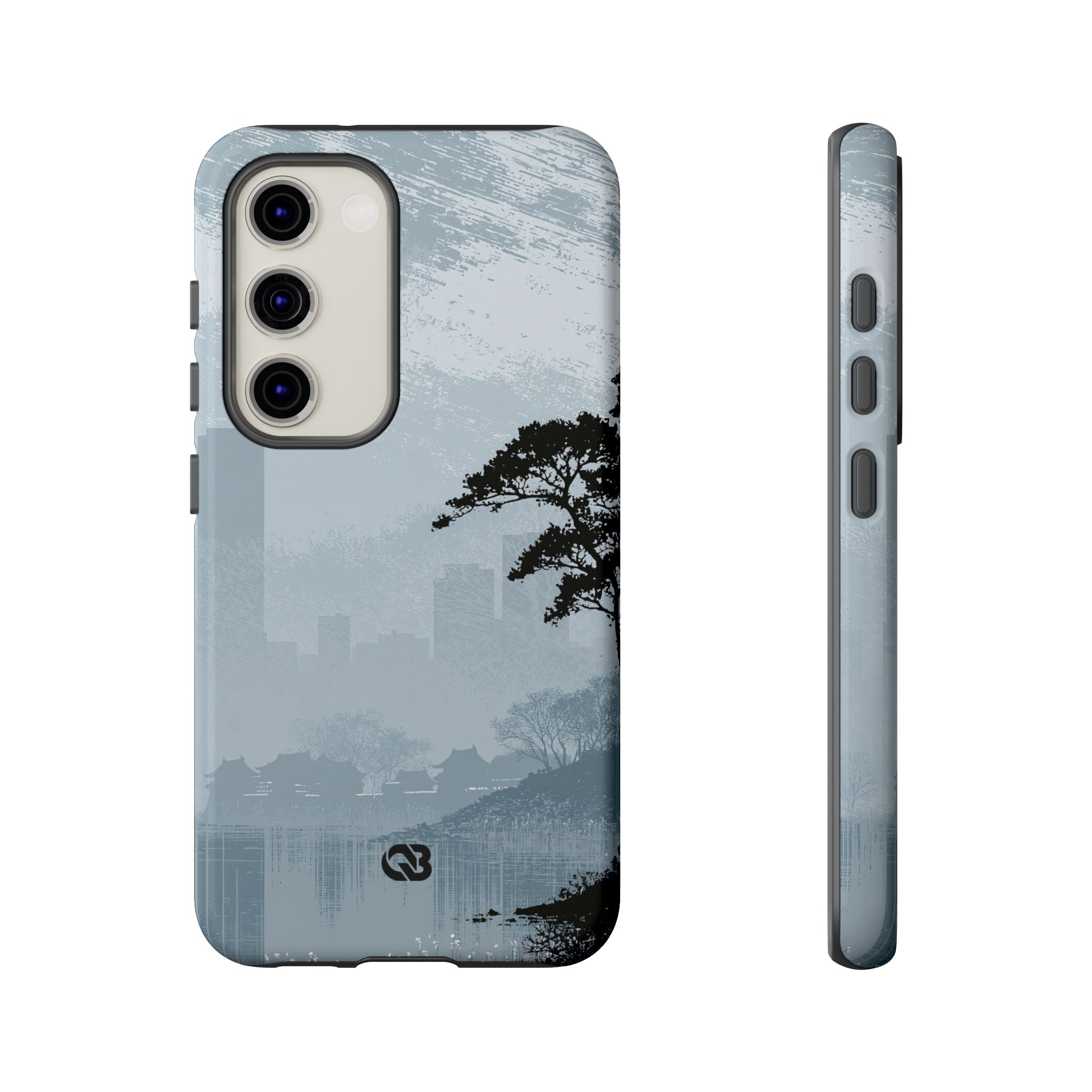 Grey Tough Phone Case for Samsung - Steel Slate Zen