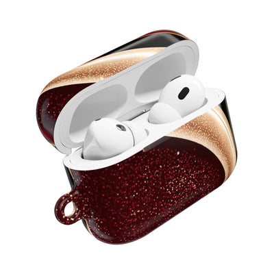 Gilded Crimson Flow · Hard Case for AirPods & AirPods Pro · Red