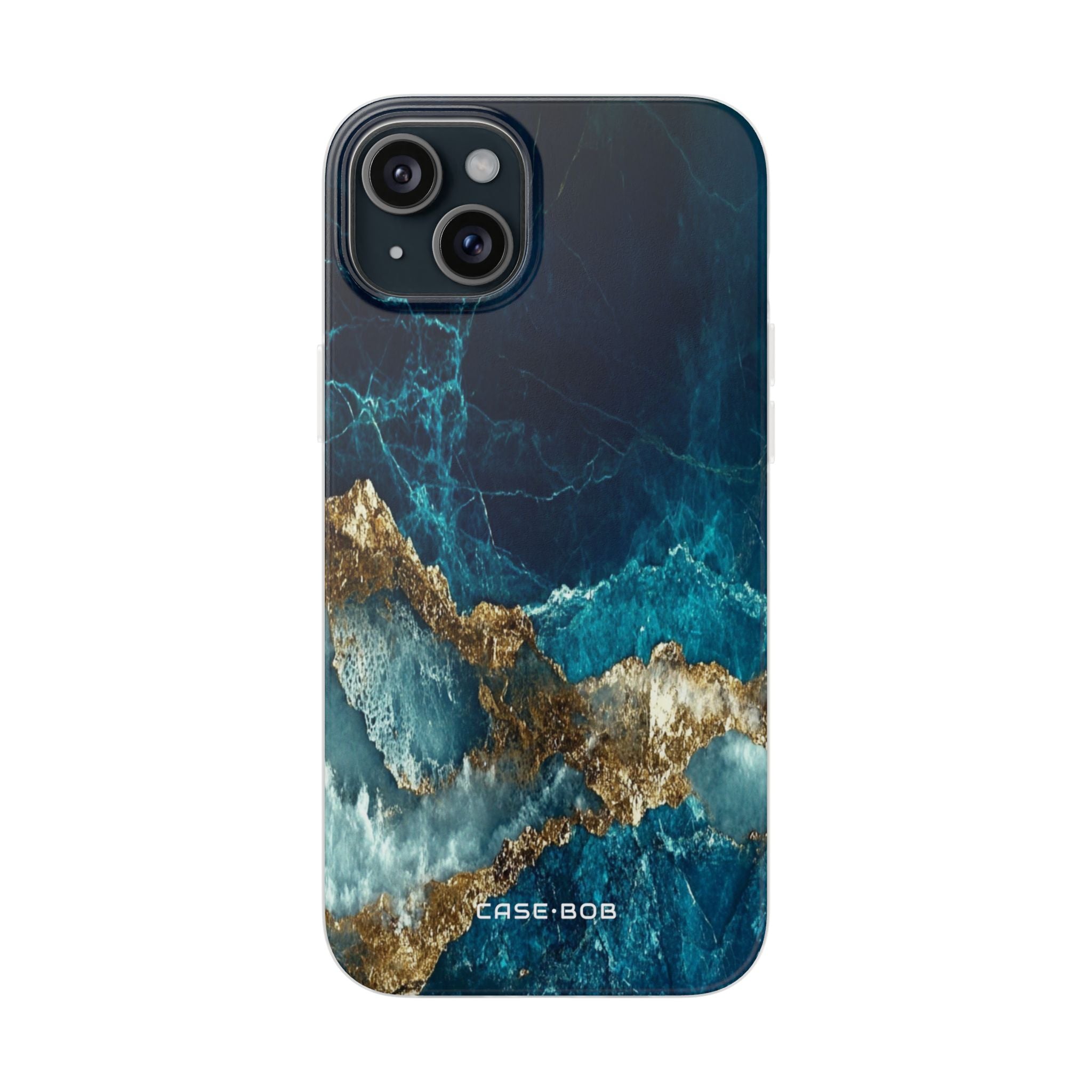 Gezacktes Gold Split iPhone 15 Plus Case - Soft