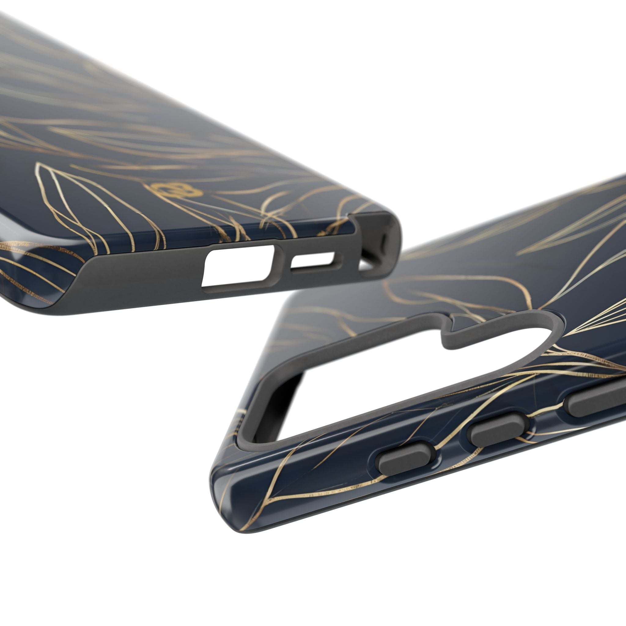 Gilded Navy Foliage · Tough Etui na telefon dla Samsung
