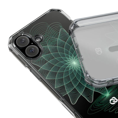 Verdant Harmonic Bloom · Impact Magnetic Phone Case for iPhone ·  Black