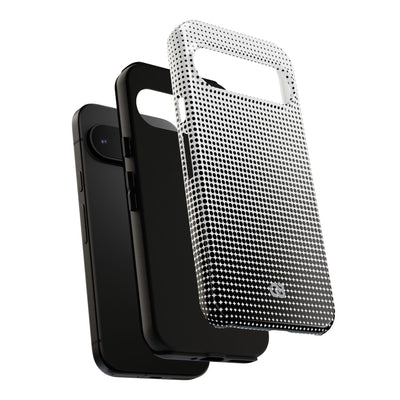 Black Tough Phone Case for Google Pixel - Obsidian Halftone Flux