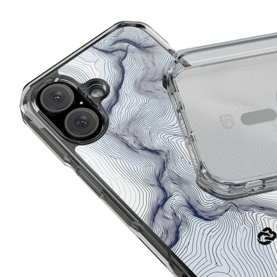 White Impact MagSafe Phone Case for iPhone - Nordic Ridge Topo