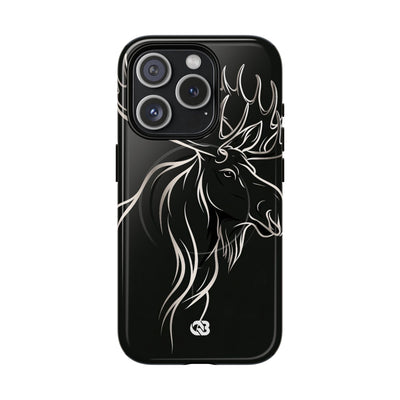 Nordic Moose Contour · Tough 2.0 Magnetic Phone Case for iPhone · Black