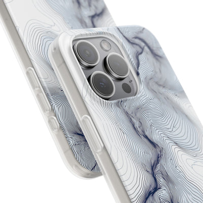 White Lite Phone Case for iPhone - Nordic Ridge Topo