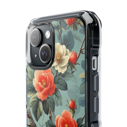 Coral Camellia Bloom iPhone 15 Case - Impact