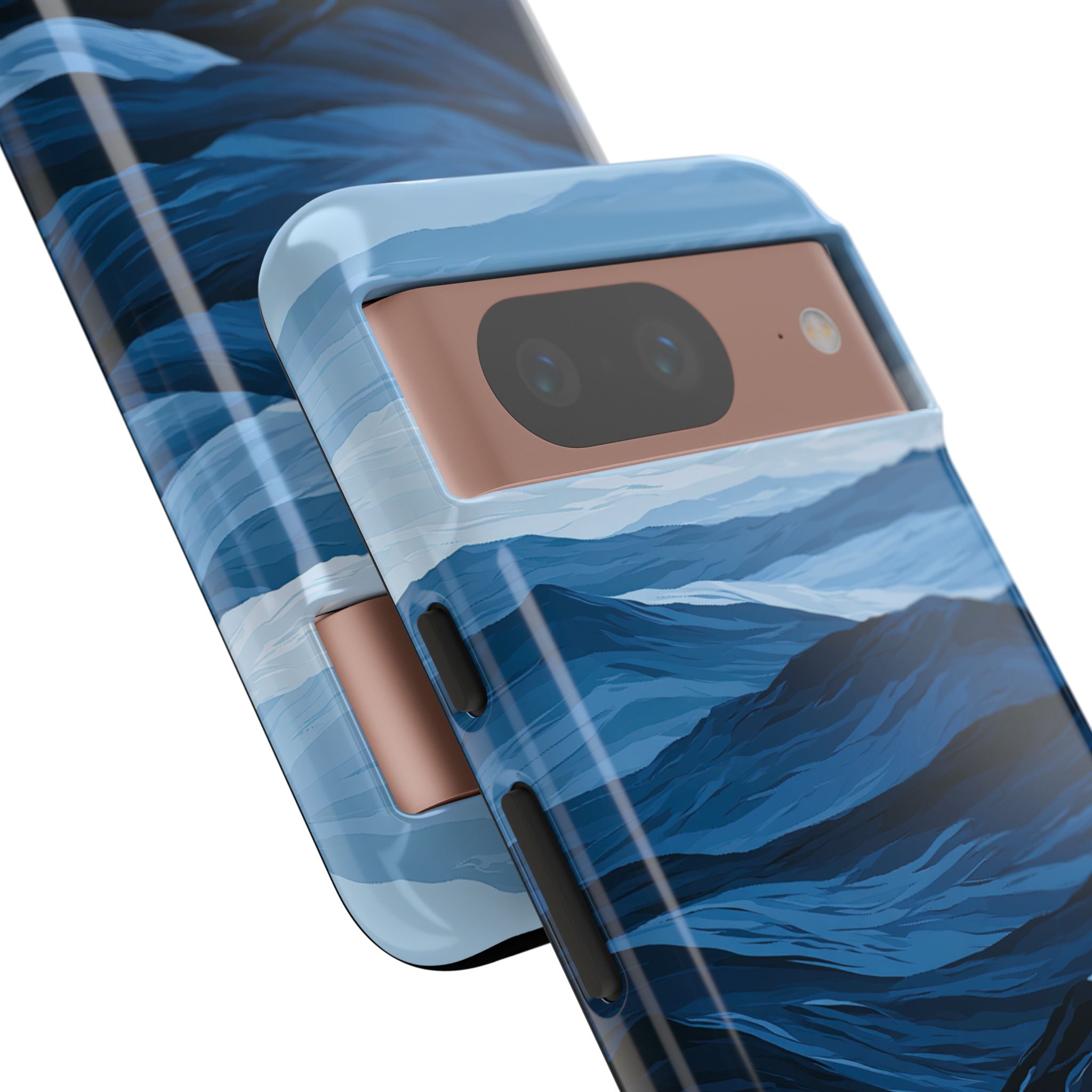 Blue Tough Phone Case for Google Pixel - Cobalt Ridge Tides