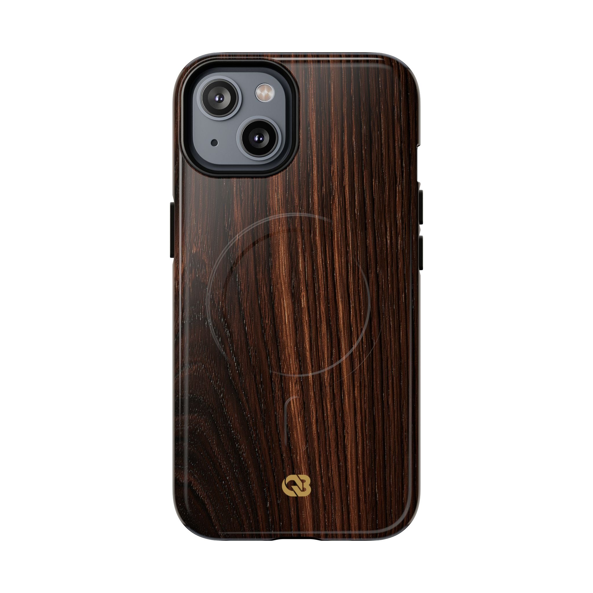 Brown Tough 2.0 Magsafe Phone Case for iPhone - Burnished Mahogany Grain