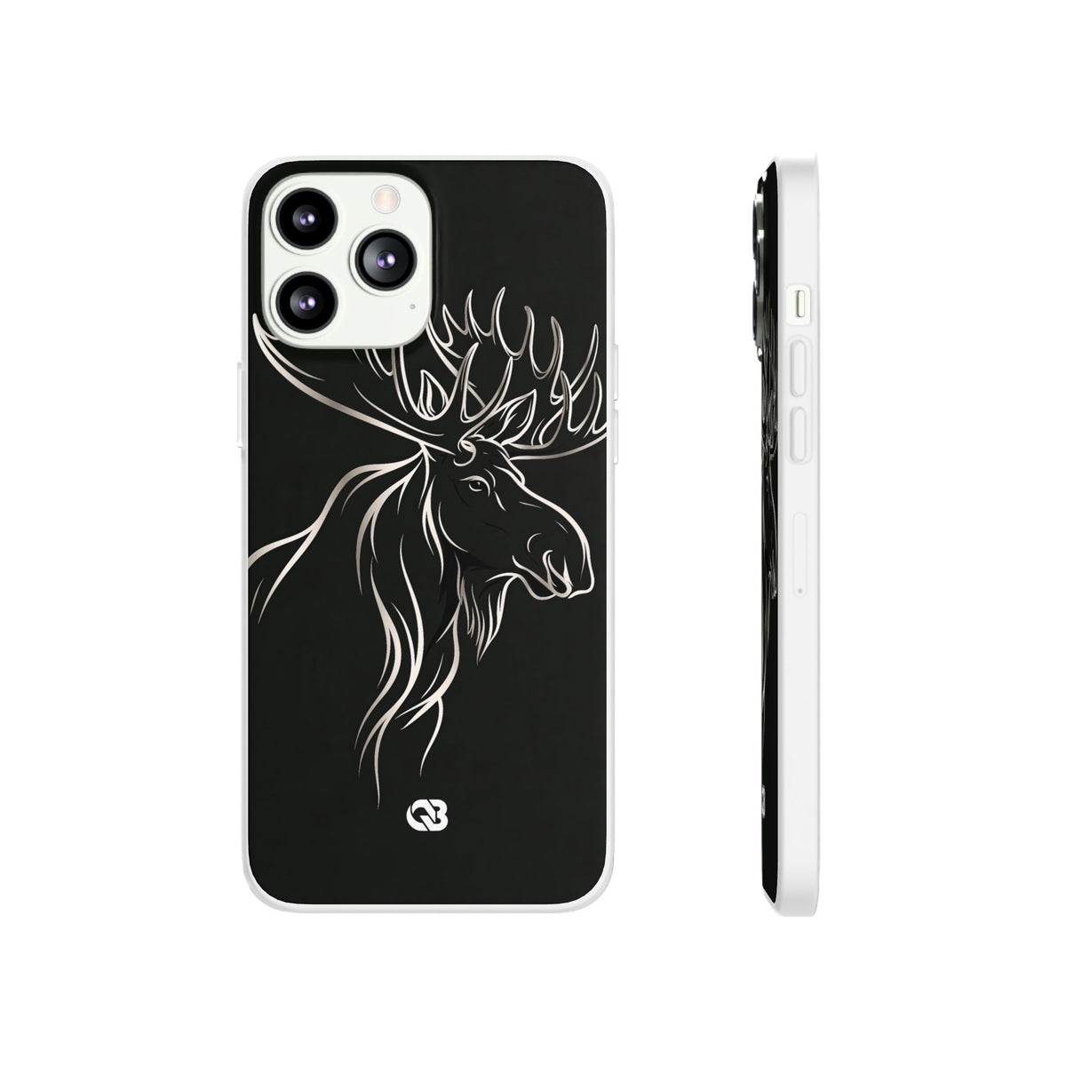 Nordic Moose Contour · Lite Phone Case for iPhone ·  Black