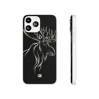 Nordic Moose Contour · Lite Phone Case for iPhone ·  Black