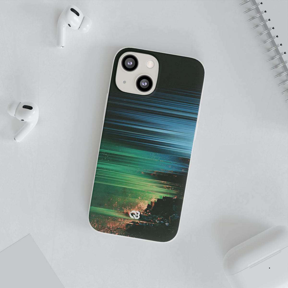 Digital Shoreline Drift · Lite Phone Case for iPhone ·  Teal