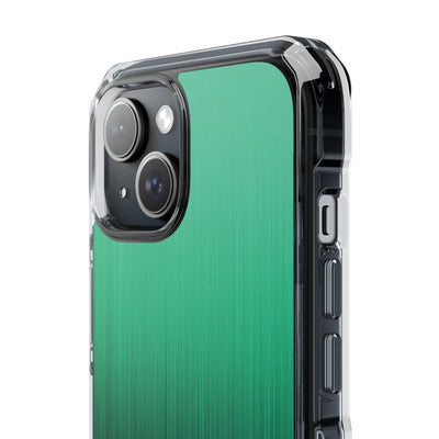 Emerald Cascade · Clear Impact Magnetic Phone Case for iPhone · Green