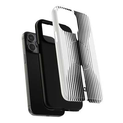 White Tough 2.0 Magsafe Phone Case for iPhone - Kinetic Mono Distortion