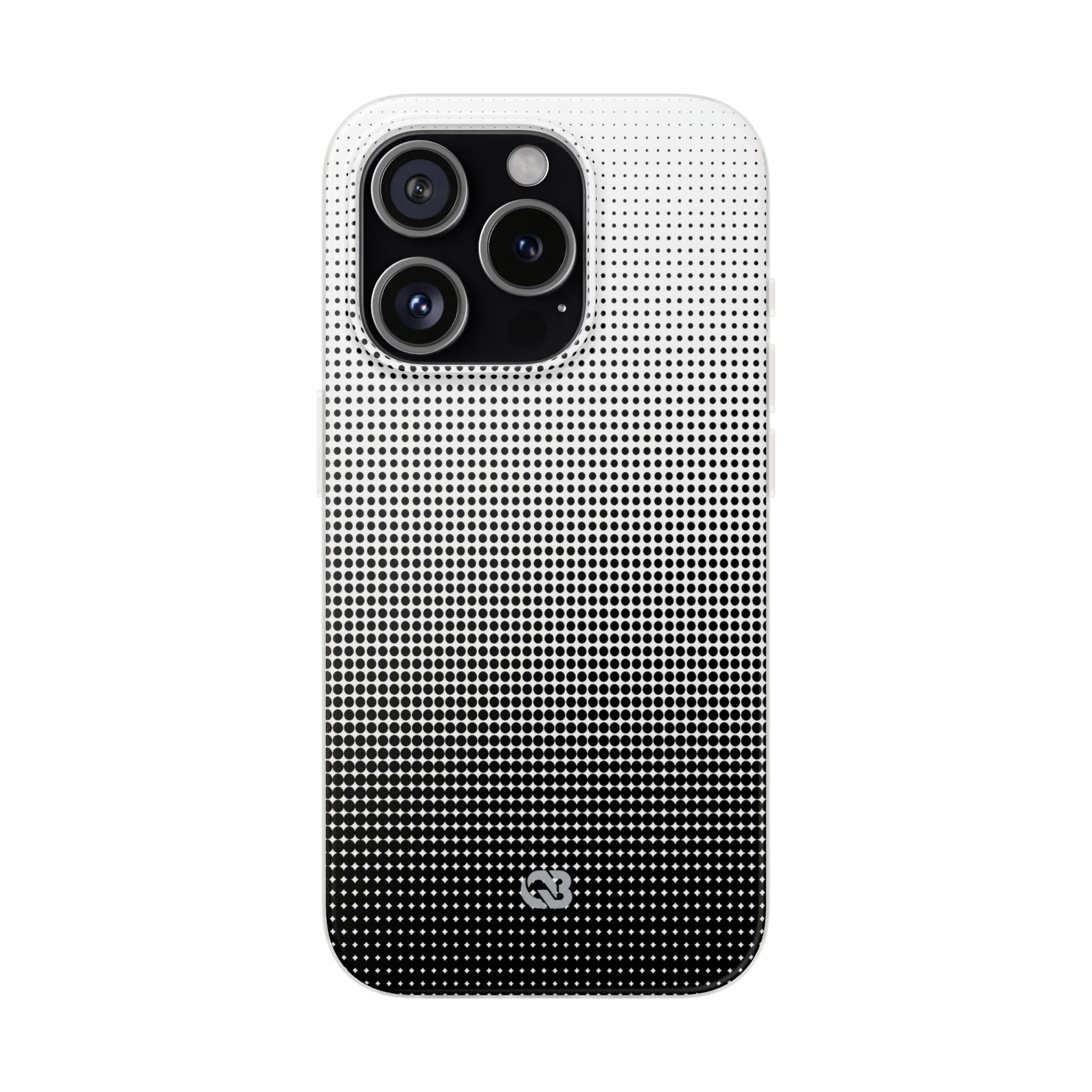 Black Lite Phone Case for iPhone - Obsidian Halftone Flux