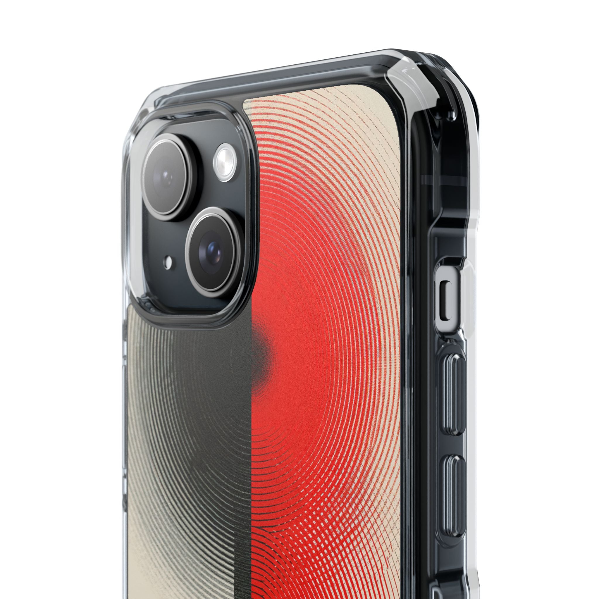 Red Impact MagSafe Phone Case for iPhone - Split Signal Red