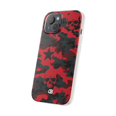 Crimson Skull Camo · Lite Phone Case for iPhone ·  Red