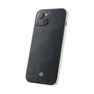 Black Lite Phone Case for iPhone - Obsidian Ridge Topo