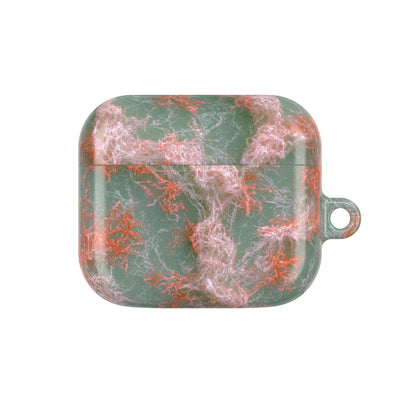 Coral Pixel Matrix · Hard Case for AirPods & AirPods Pro · Green
