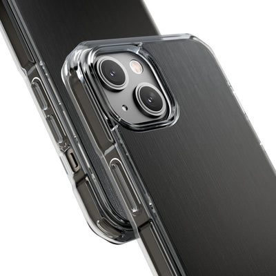 Black Impact MagSafe Phone Case for iPhone - Brushed Obsidian Slate