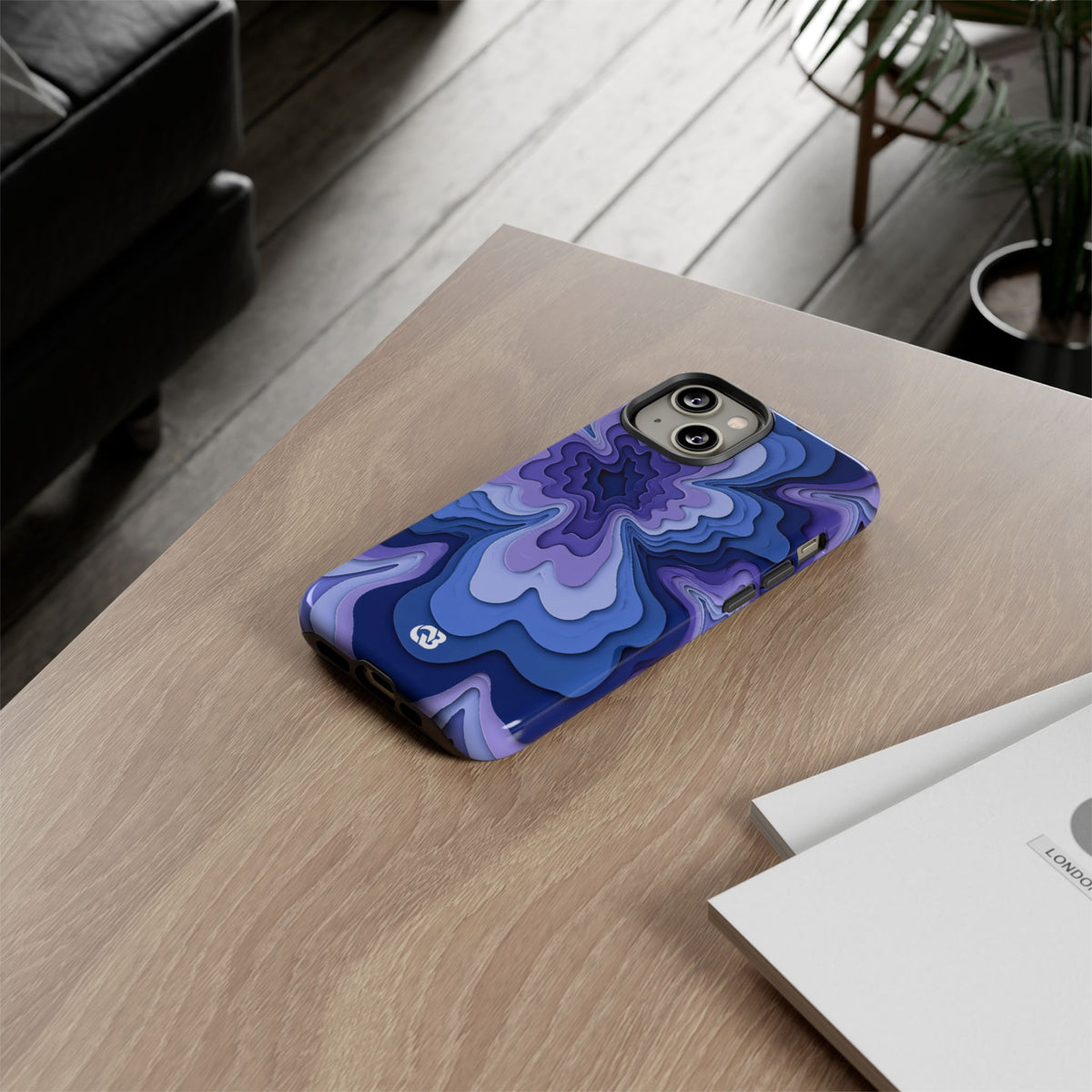 Periwinkle Strata Bloom · Tough Phone Case for iPhone · Purple