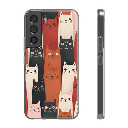 Elongated Cats Zwart Samsung S22 - Soft