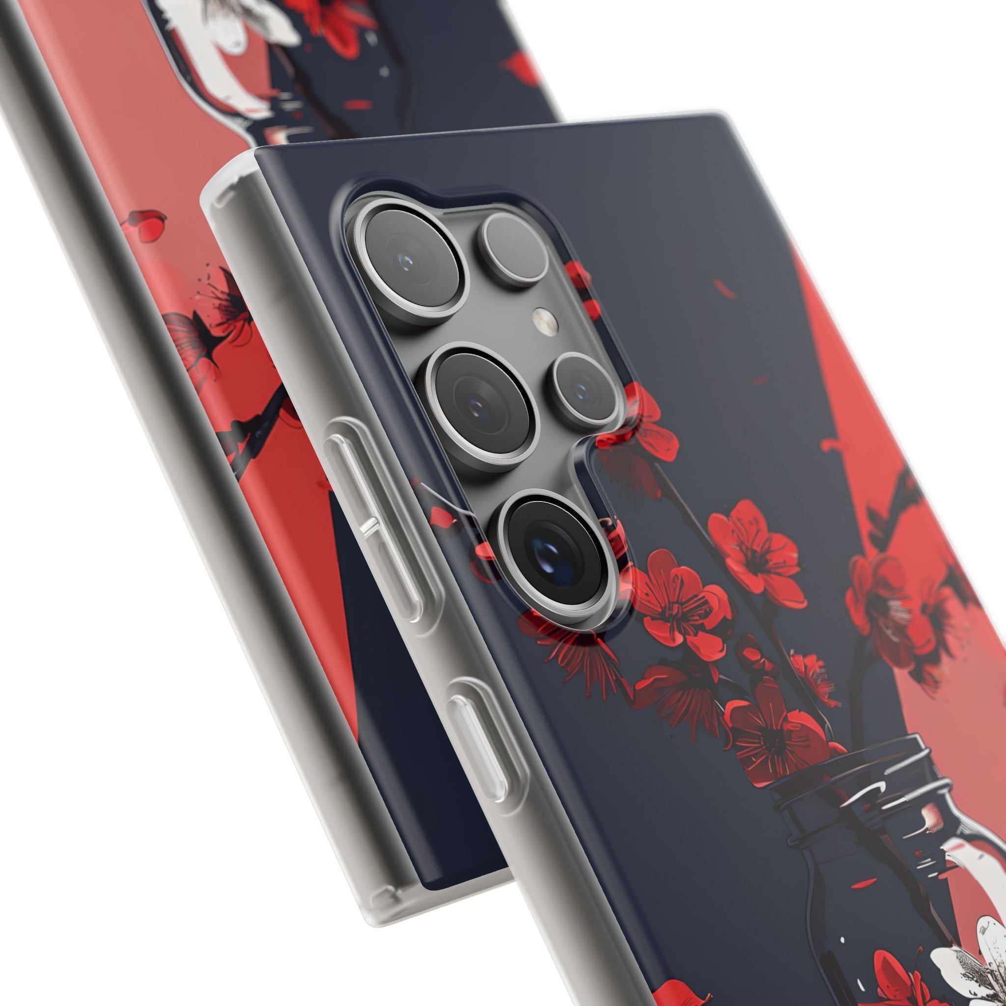 Crimson Blossom Jar · Custodia Soft per Samsung