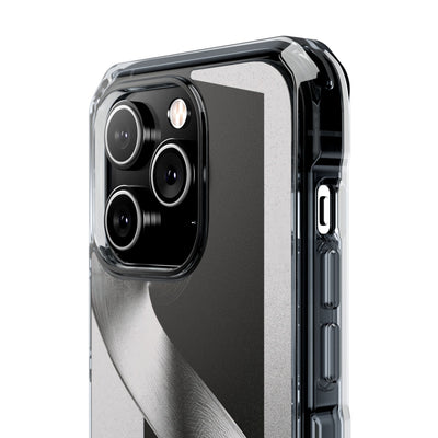 Grey Impact MagSafe Phone Case for iPhone - Obsidian Moiré Wave