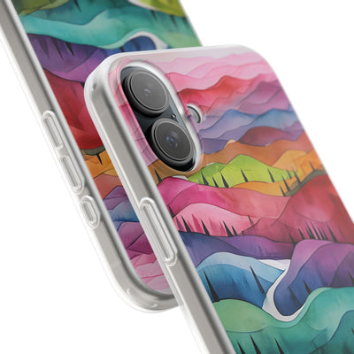 Fluid Rainbow Ridge · Soft Hoesje voor iPhone