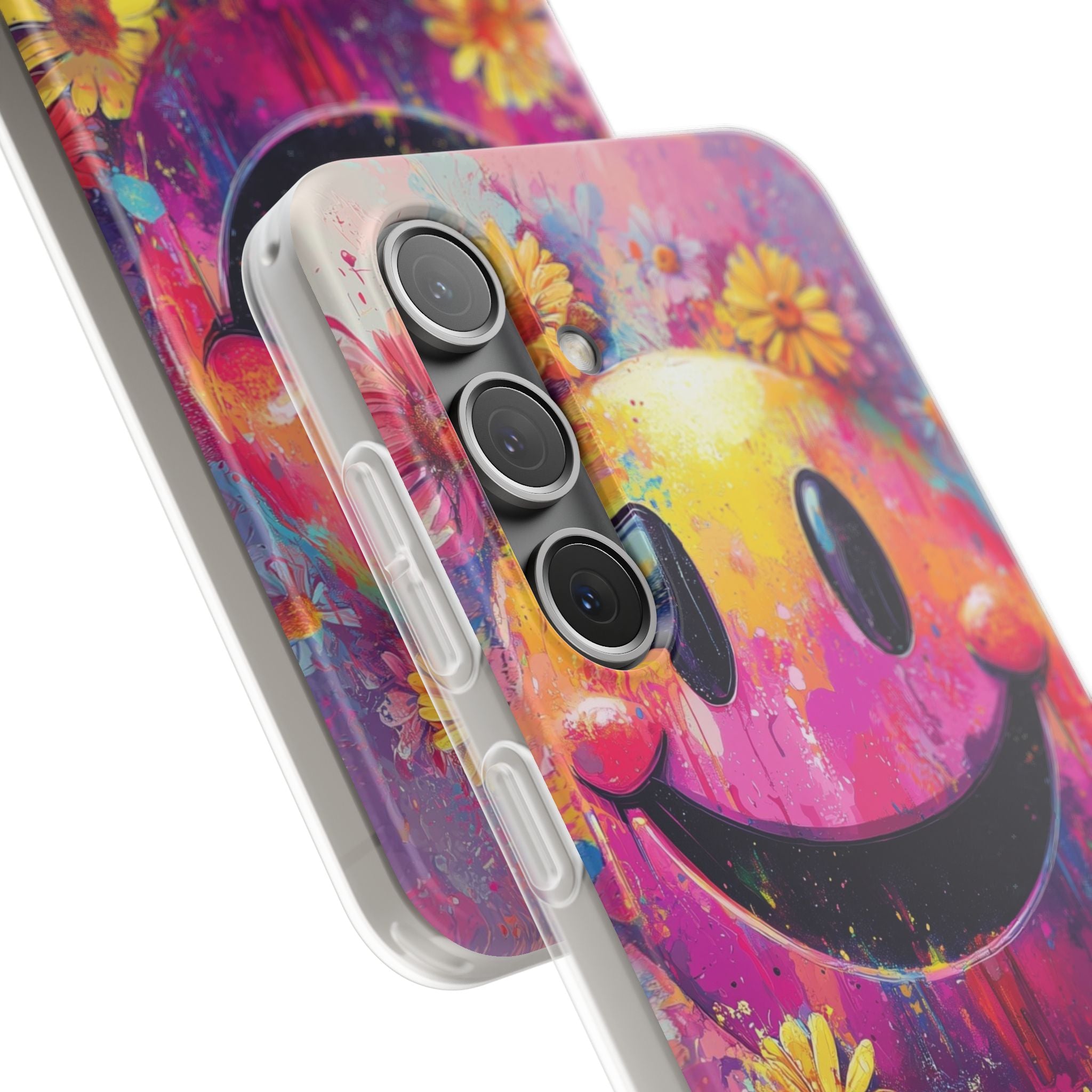 Smiley Bloom Samsung S24 Cover - Soft