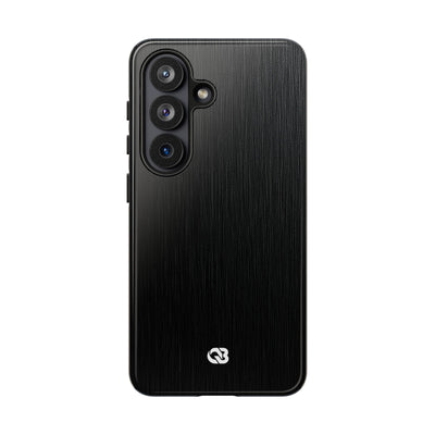 Black Tough Phone Case for Samsung - Brushed Obsidian Slate