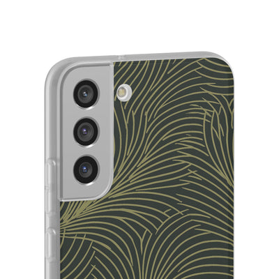 Green Lite Phone Case for Samsung - Dark Olive Plume