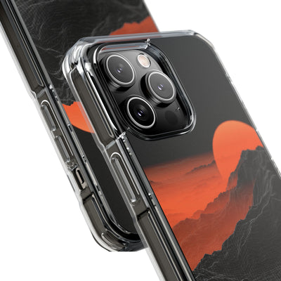 Solar Ridge Mesh · Clear Impact Magnetic Phone Case for iPhone · Black
