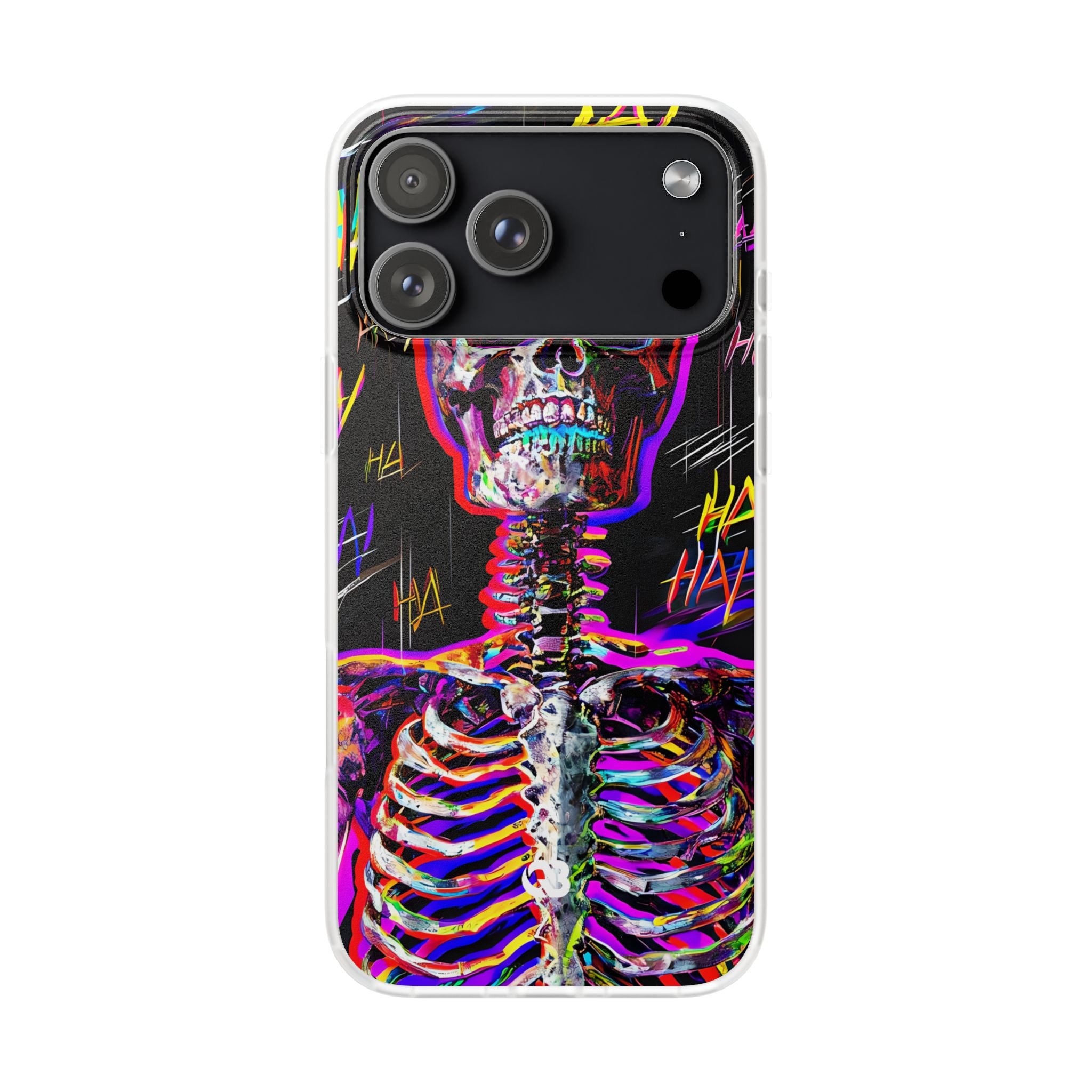 Neon Glitch Skeleton · Soft Handyhülle für iPhone