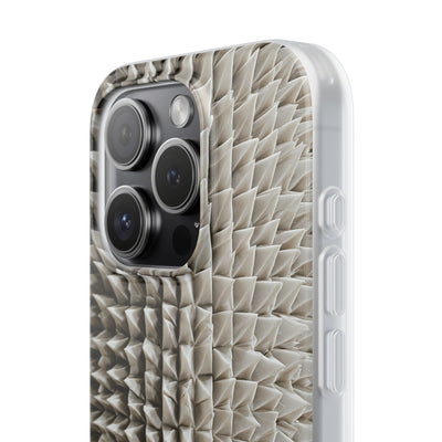 Beige Lite Phone Case for iPhone - Bone Spiked Grid